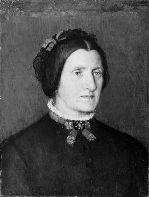 Karen Jensdatter Kande, kunstnerens moder, 1877, Jens Hansen-Aarslev