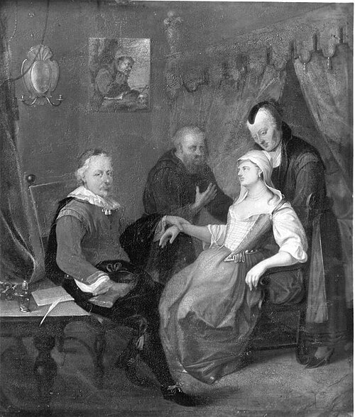 The sick woman, 1729, Johann Friedrich Gerhard