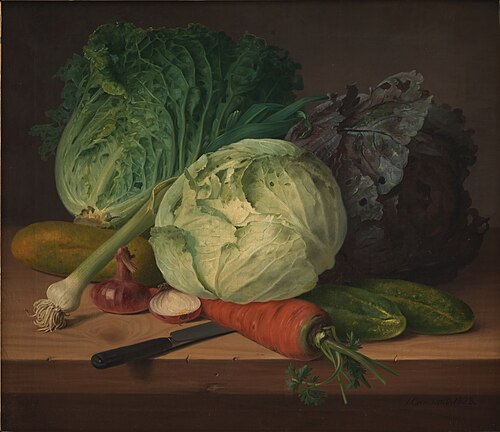 Køkkenurter, 1823, Johannes Ludvig Camradt