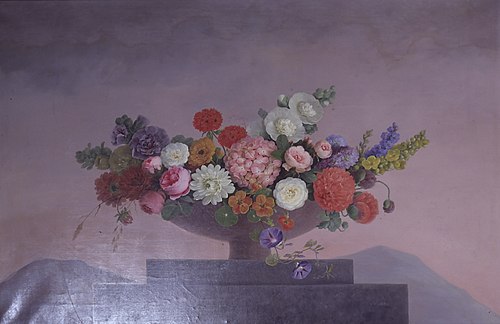 Blomster i en skål, 1830, Johannes Ludvig Camradt
