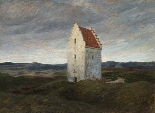The old church of Skagen. Night, 1910, Johannes Wilhjelm
