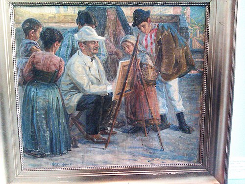 Zahrtmann maler i Civita d'Antino, 1905, Johannes Wilhjelm