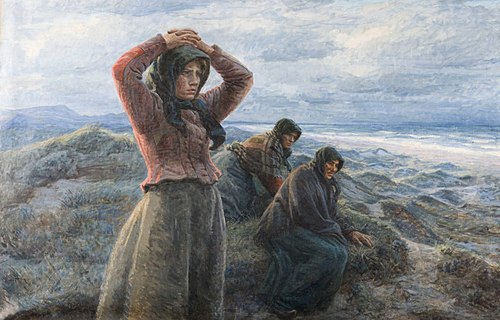 Fiskerbåde i fare, 1908, Johannes Wilhjelm