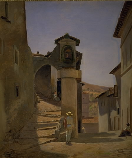 Street Scene in Subiaco, Italy, 1844, Julius Friedlænder