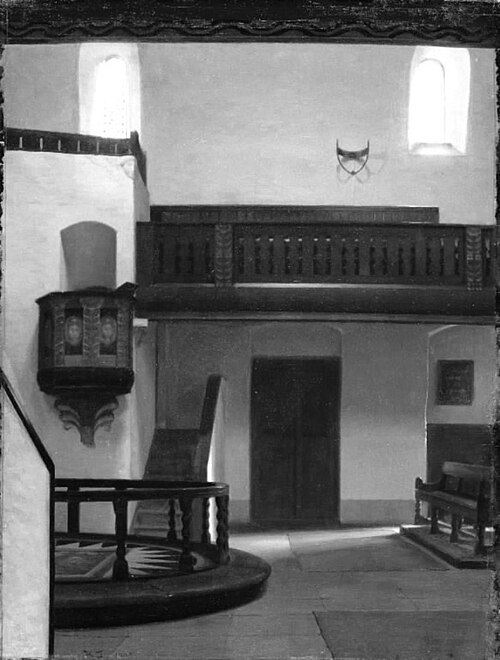 Interiør fra Immanuelskirken, 1905, Karl Georg Jensen