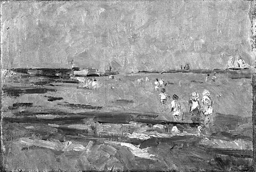 Badende. Refshaleøen, 1914, Karl Schou