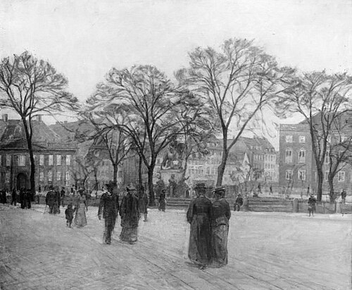 Forårsaften på Kongens Nytorv, 1895, Karl Schou