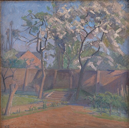 Forår i haven, 1934, Karl Schou