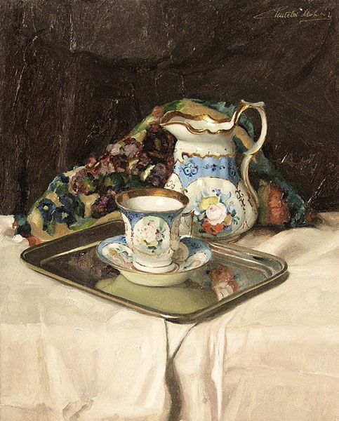 Still-life with Porcelain, , János Pentelei Molnár