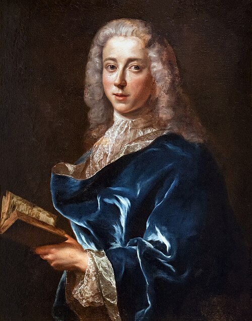 Portrait d'un homme au manteau bleu tenant un livre, 1700, François de Troy