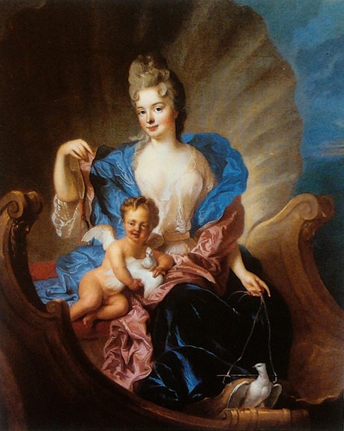 Portrait of Countess of Cosel with son as Cupido., 1712, François de Troy