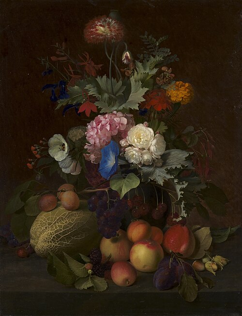 Still Life with Fruit and Flowers, 1852, O.D. Ottesen