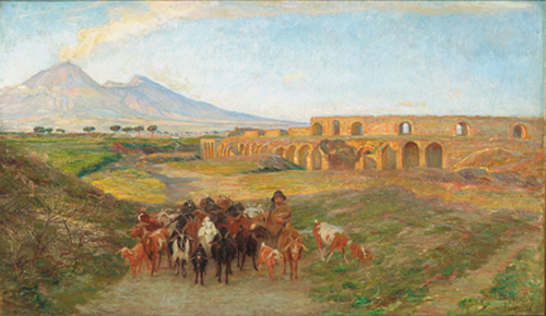 Landscape near Pompeii., 1893, Ole Pedersen