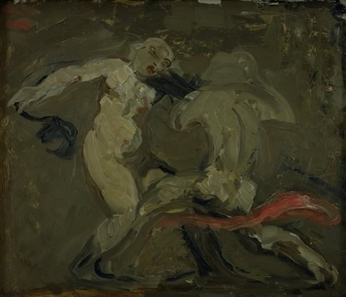 Two Witches Fighting, 1901, Oluf Hartmann