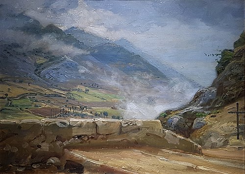 Cloudy day in Civita d'Antino, 1890, Tom Petersen