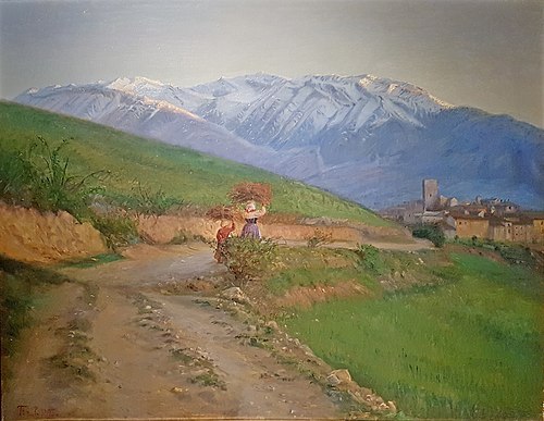 Landscape at Civita d'Antino, 1893, Tom Petersen