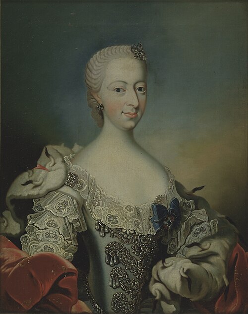 Juliane Marie, Frederik V's anden dronning, 1745, Peter Wichmann