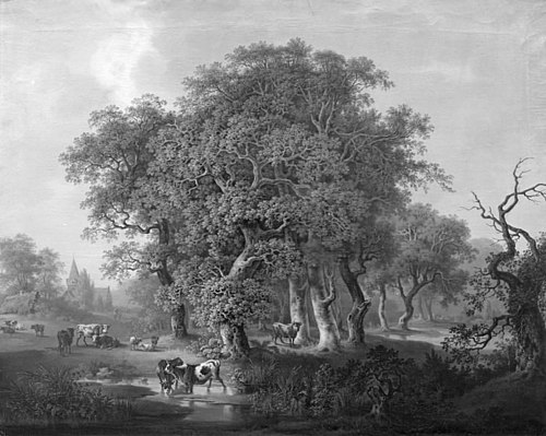 Kvæg i en skov, 1817, Samuel Mygind
