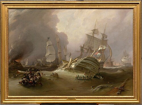 The Day after the Battle of Trafalgar, Securing the Prize, , Richard Brydges Beechey