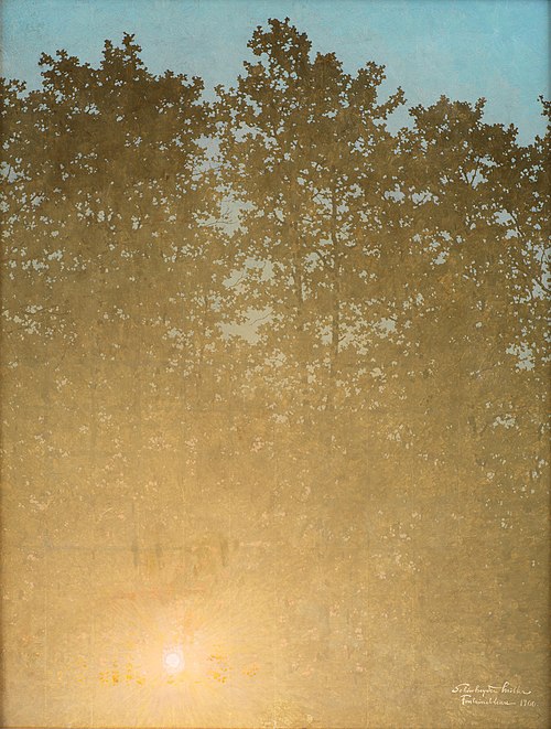 Sunset. Fontainebleau, 1900, Valdemar Schønheyder Møller