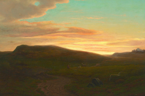 Landscape with a shepherd., 1863, Wilhelm Ferdinand Xylander