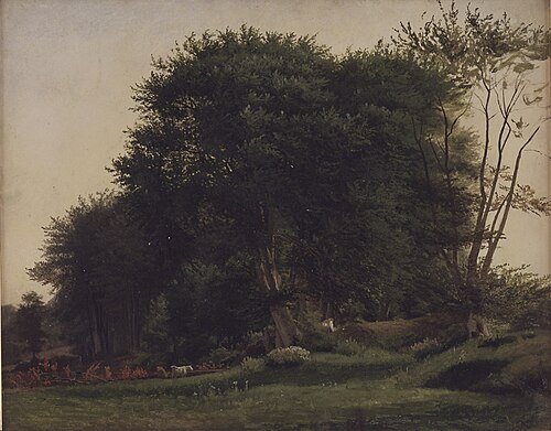Skovlysning med kvæg, 1884, Wilhelm Ferdinand Xylander