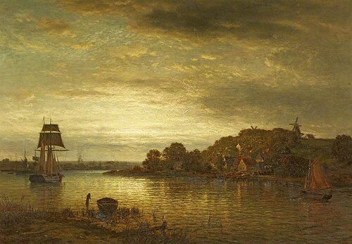 Sunset over Flensburg Fjord, 1878, Wilhelm Ferdinand Xylander