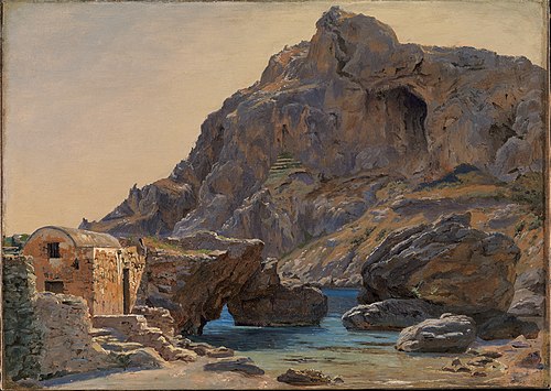 View of Marina Piccola, Capri: Afternoon Light, 1851, Thorald Læssøe
