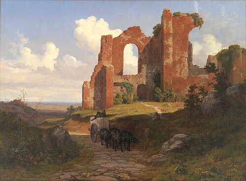 View of the Terme di Caracalla in Rome, 1845, Thorald Læssøe
