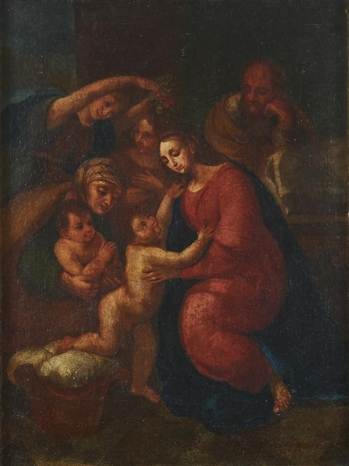Sagrada Família, Santa Isabel, São João Baptista menino e dois anjos, 1800, Domingos Sequeira