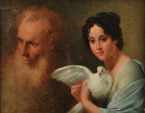 Lady with dove and elder, 1830, Domingos Sequeira