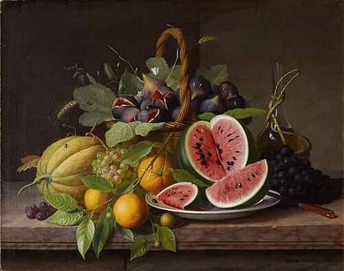 Still life with Fruit, 1858, William Hammer