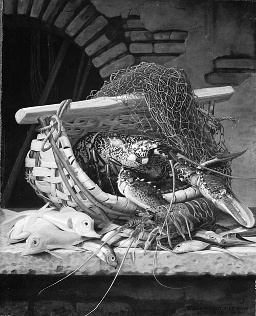 Italian fish and lobsters, 1854, William Hammer