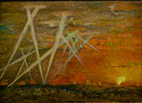 Bombardeamento Aéreo (Noite de 1 de agosto de 1918 - Boulogne sur Mer, França), 1918, Sousa Lopes