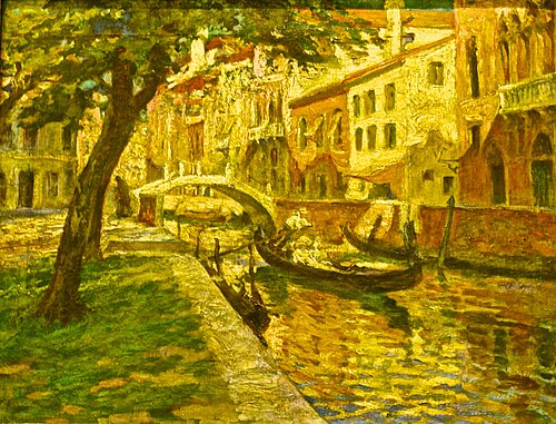 Pôr do sol sobre o Grande Canal de Veneza (estudo), 1907, Sousa Lopes