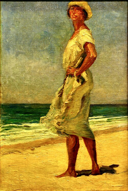Mulher na praia, 1920, Sousa Lopes