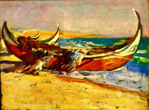 Lançando o barco ao mar, 1927, Sousa Lopes