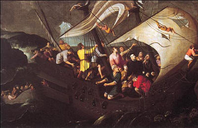 Tempestade da viagem de S. Francisco Xavier do Japão para a Índia, 1619, André Reinoso