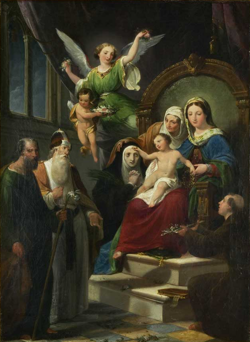 A Sagrada Família e Santos, 1874, António Manuel da Fonseca