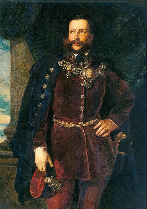 Portrait of Manó Andrássy, , Zsigmond Vajda