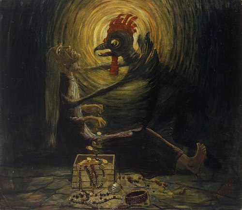 Death of the miser, 1906, Aleksander Promet