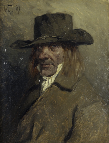 Kaabuga mees, 1891, Oskar Hoffmann