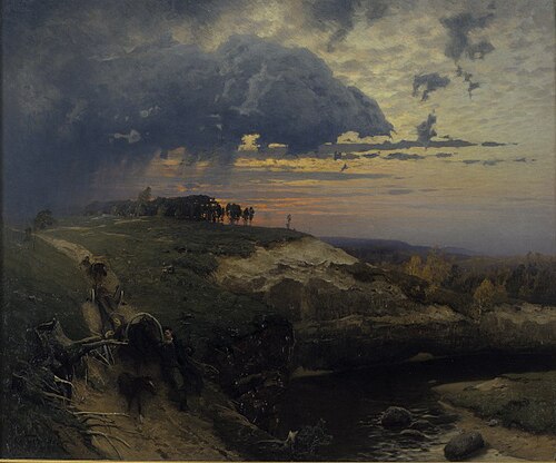 Palgivedu (Maastik äikesega), 1894, Oskar Hoffmann