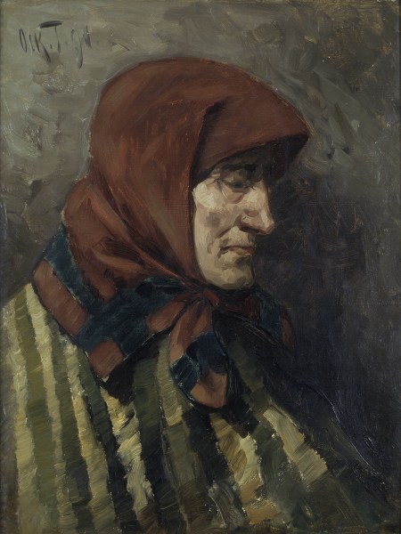 Talunaine. Etüüd, 1891, Oskar Hoffmann