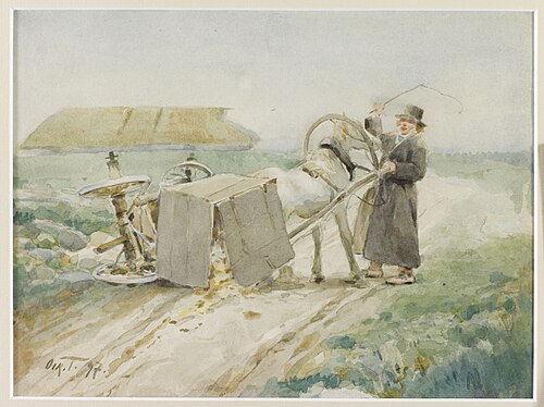 Talumees ümberläinud koormaga, 1897, Oskar Hoffmann