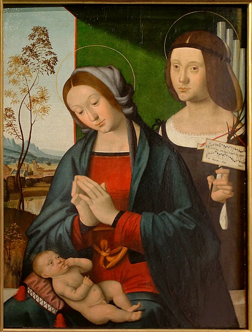 La Vierge, l'Enfant et sainte Cécile, 1510, Domenico Panetti