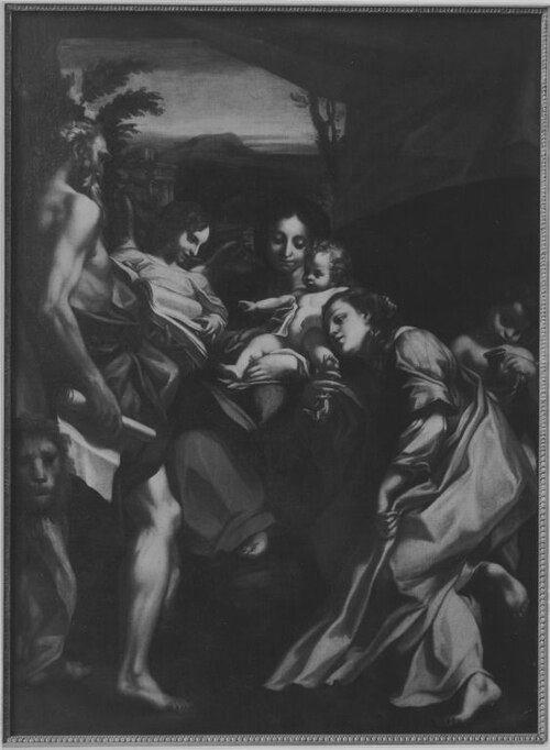 Madonna del S. Gerolamo (Maria mit Kind, hll. Maria Magdalena, Hieronymus und Engeln), , Domenico Zanetti