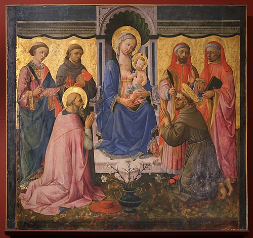 Madonna and Child enthroned with Saints, , Domenico di Michelino