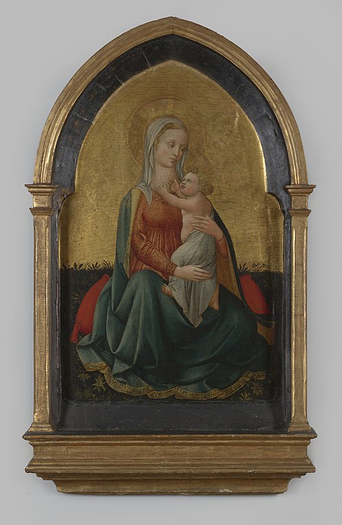 Paneelschildering "Madonna met kind" op hout door Domenico di Michelino, circa 1450, Florence, 1450, Domenico di Michelino