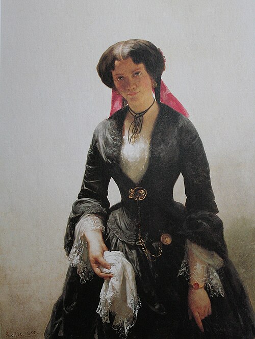 Bertha Schlatter, the Artist's Bride, 1855, Rudolf Koller
